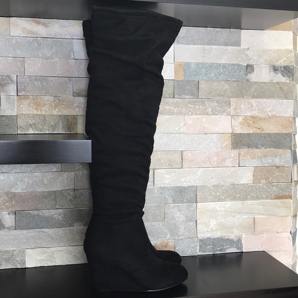 Chinese Laundry Over the Knee Wedge Boot - Picture 6 of 13